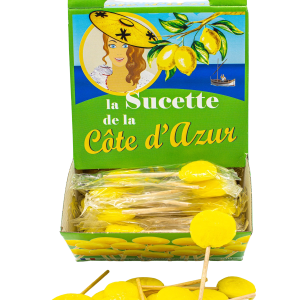 sucette aux zestes de citron de Menton -Une gourmandise artisanale aux saveurs méditerranéennes