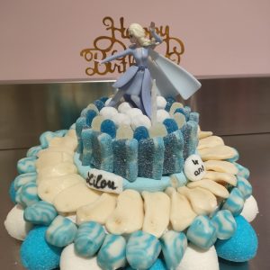 Gâteau de bonbons 2 étages – Thème Reine des Neiges ❄️