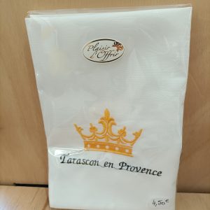 serviette coton -couronne- Tarascon en Provence
